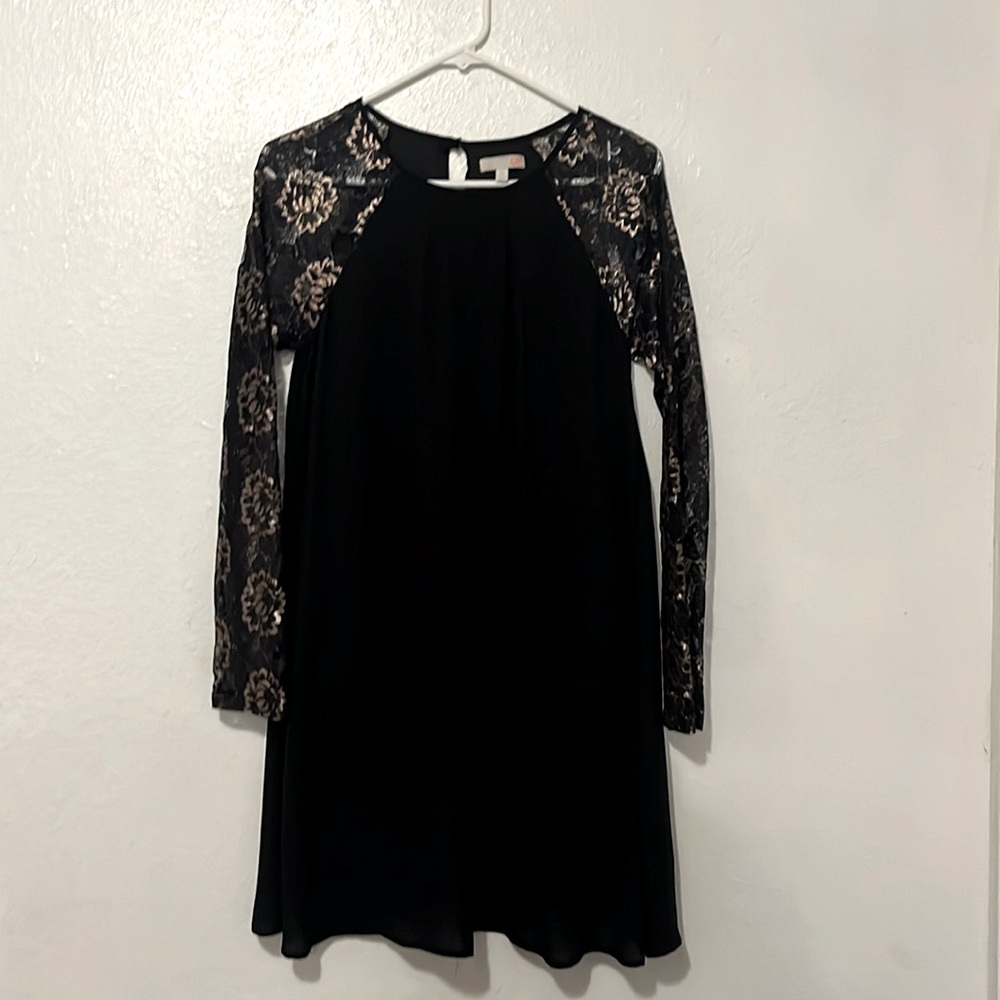 Black and gold GB dress